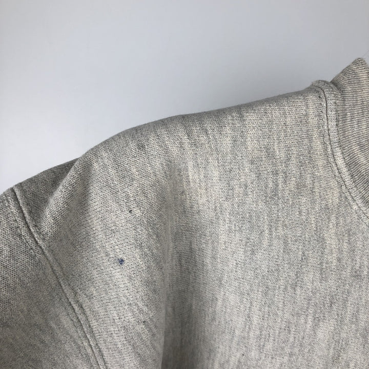 90'S Champion Reverse Weave Embroidered Tag Logo Sweatshirt Trainer Made in USA Men's L Size Vintage cotton gray type Vintage Second Hand