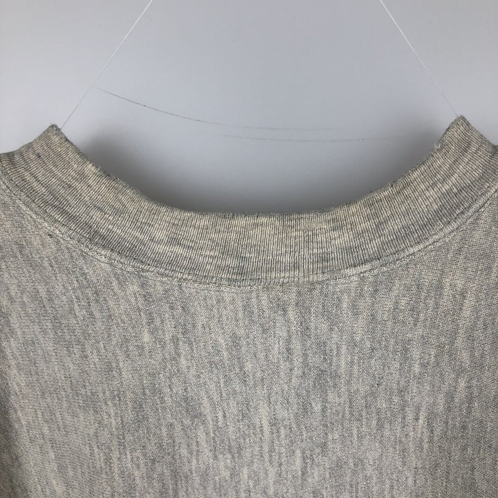 90'S Champion Reverse Weave Embroidered Tag Logo Sweatshirt Trainer Made in USA Men's L Size Vintage cotton gray type Vintage Second Hand