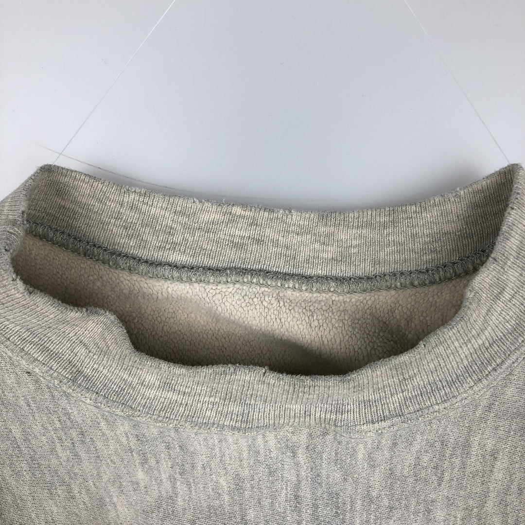 90'S Champion Reverse Weave Embroidered Tag Logo Sweatshirt Trainer Made in USA Men's L Size Vintage cotton gray type Vintage Second Hand