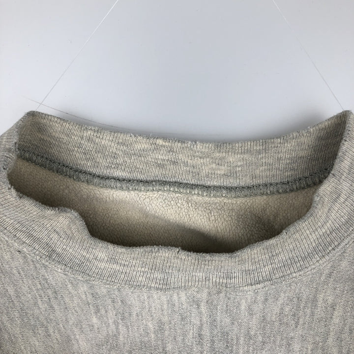 90'S Champion Reverse Weave Embroidered Tag Logo Sweatshirt Trainer Made in USA Men's L Size Vintage cotton gray type Vintage Second Hand