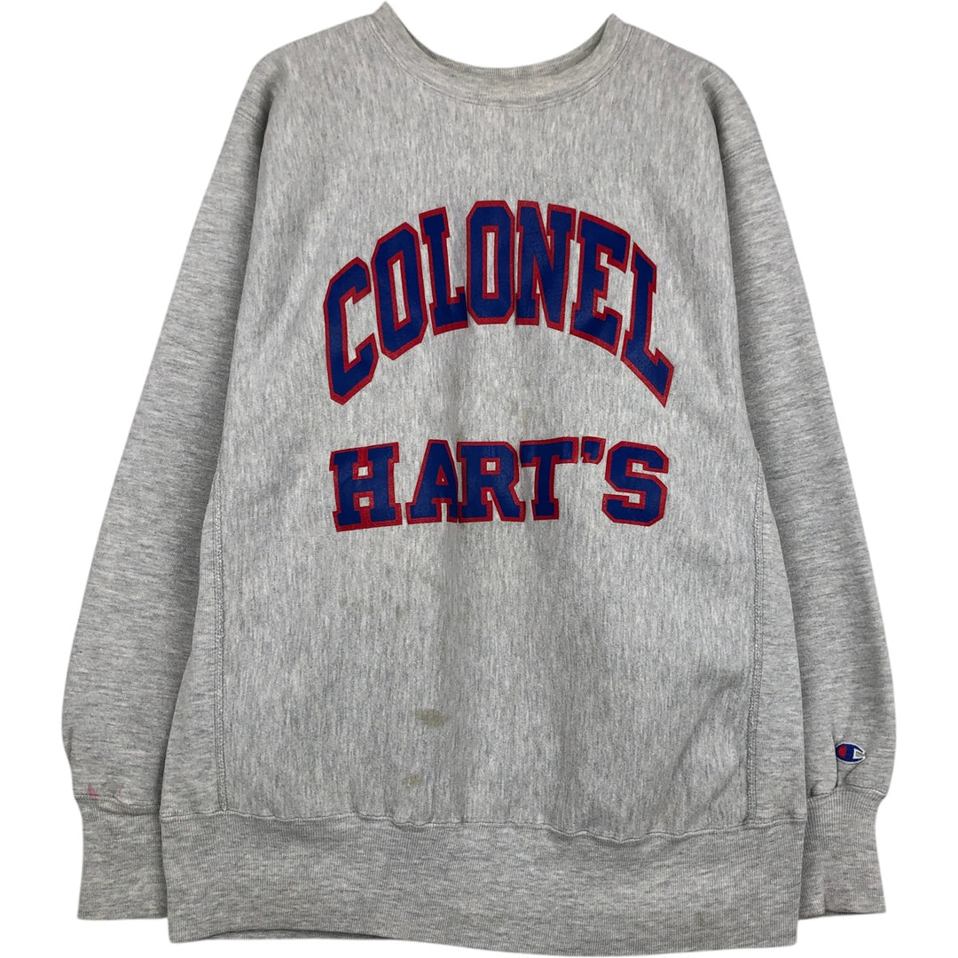90'S Champion Reverse Weave Embroidered Tag Logo Sweatshirt Trainer Made in USA Men's XL Vintage cotton gray type Vintage Second Hand