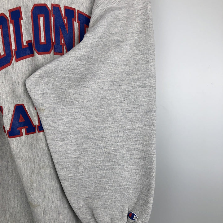 90'S Champion Reverse Weave Embroidered Tag Logo Sweatshirt Trainer Made in USA Men's XL Vintage cotton gray type Vintage Second Hand