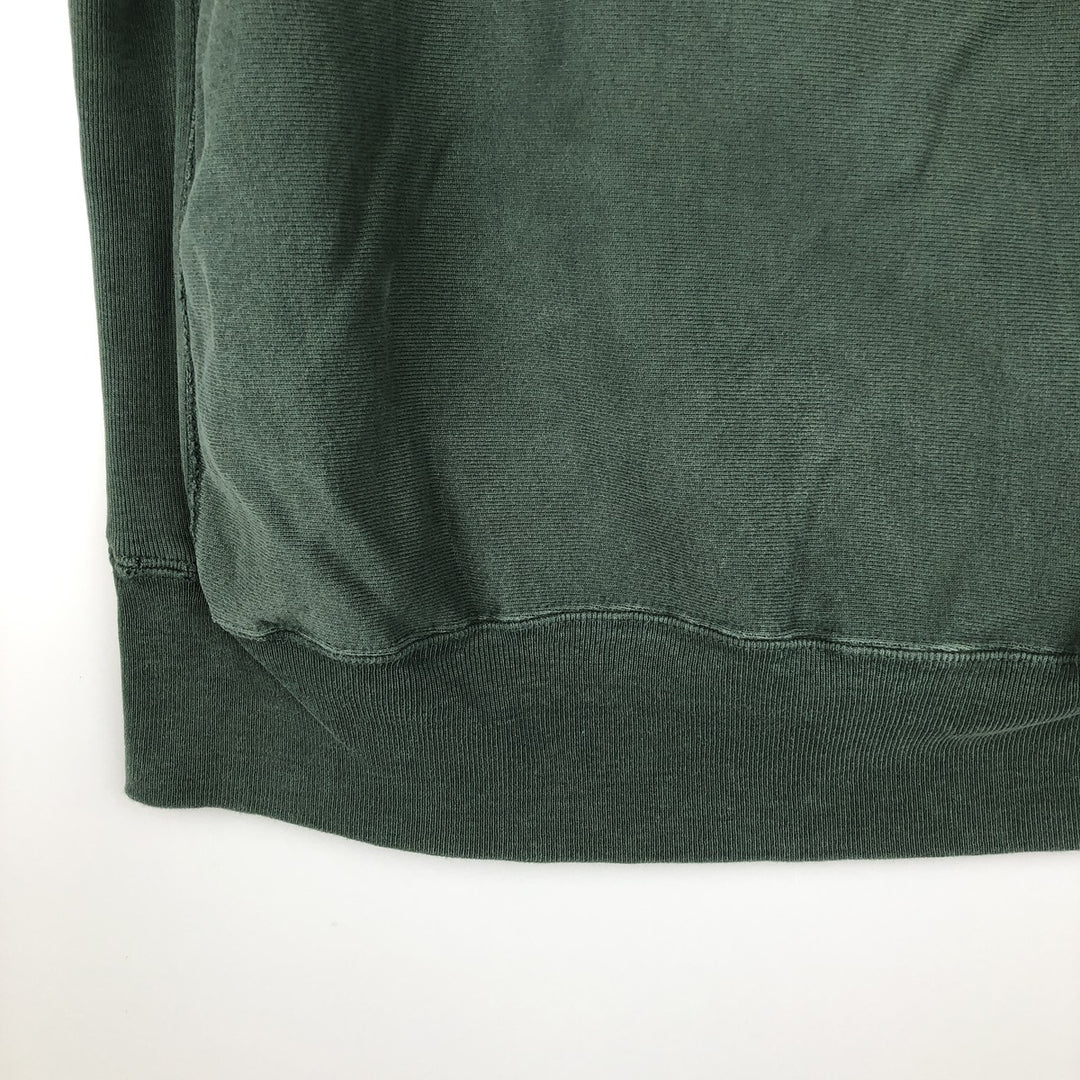 90'S Champion Reverse Weave Embroidered Tag Ohio University College Sweatshirt, Made in USA, Men's XL equivalent. cotton Green type dark green Vintage Second Hand