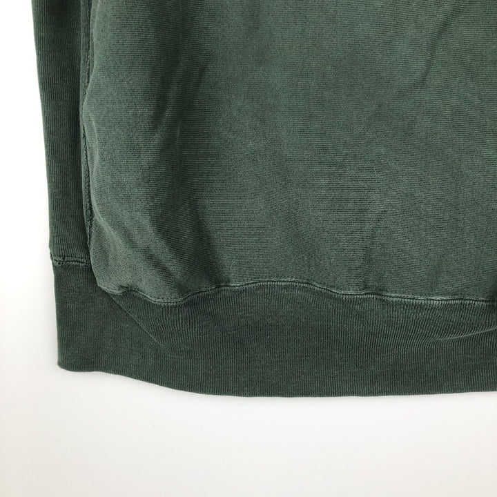 90'S Champion Reverse Weave Embroidered Tag Ohio University College Sweatshirt, Made in USA, Men's XL equivalent. cotton Green type dark green Vintage Second Hand