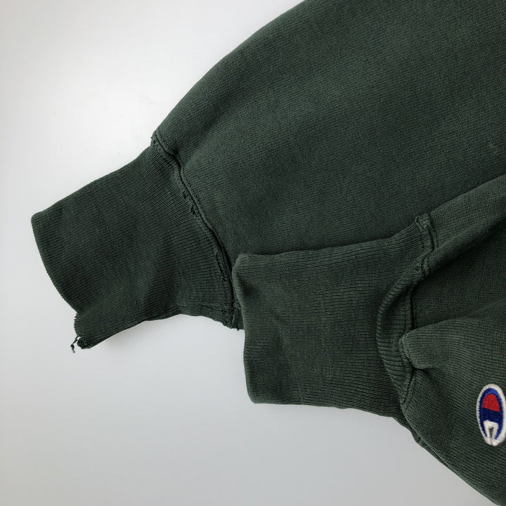 90'S Champion Reverse Weave Embroidered Tag Ohio University College Sweatshirt, Made in USA, Men's XL equivalent. cotton Green type dark green Vintage Second Hand