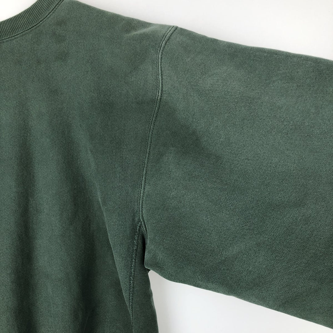 90'S Champion Reverse Weave Embroidered Tag Ohio University College Sweatshirt, Made in USA, Men's XL equivalent. cotton Green type dark green Vintage Second Hand