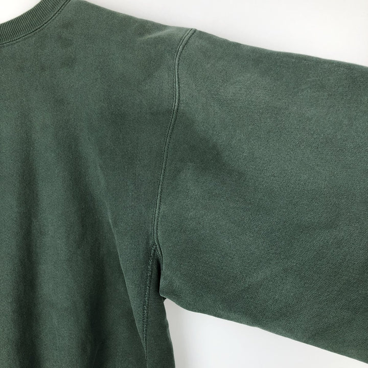 90'S Champion Reverse Weave Embroidered Tag Ohio University College Sweatshirt, Made in USA, Men's XL equivalent. cotton Green type dark green Vintage Second Hand