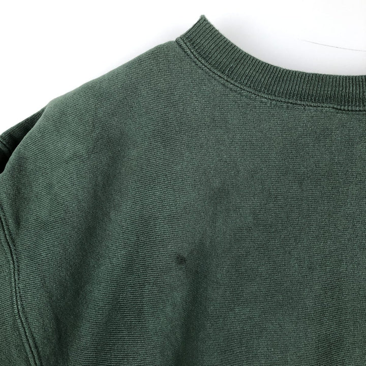 90'S Champion Reverse Weave Embroidered Tag Ohio University College Sweatshirt, Made in USA, Men's XL equivalent. cotton Green type dark green Vintage Second Hand