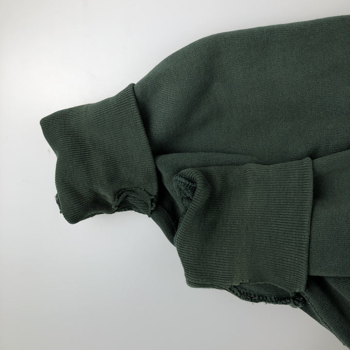 90'S Champion Reverse Weave Embroidered Tag Ohio University College Sweatshirt, Made in USA, Men's XL equivalent. cotton Green type dark green Vintage Second Hand