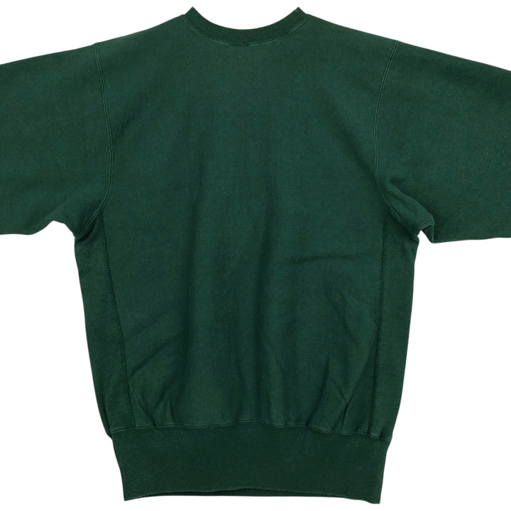 90'S Champion Reverse Weave Sweatshirt with Embroidered Tag and One-Point Logo, Made in USA, Men's Size XXL cotton Green type dark green Vintage Second Hand