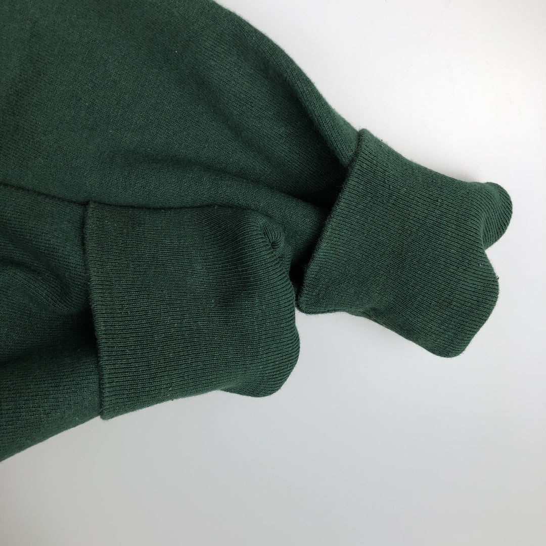 90'S Champion Reverse Weave Sweatshirt with Embroidered Tag and One-Point Logo, Made in USA, Men's Size XXL cotton Green type dark green Vintage Second Hand