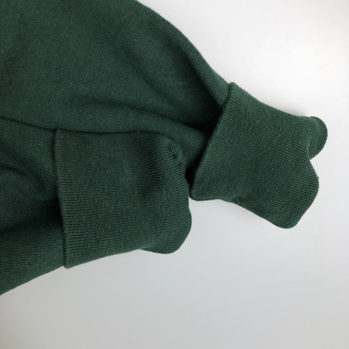 90'S Champion Reverse Weave Sweatshirt with Embroidered Tag and One-Point Logo, Made in USA, Men's Size XXL cotton Green type dark green Vintage Second Hand