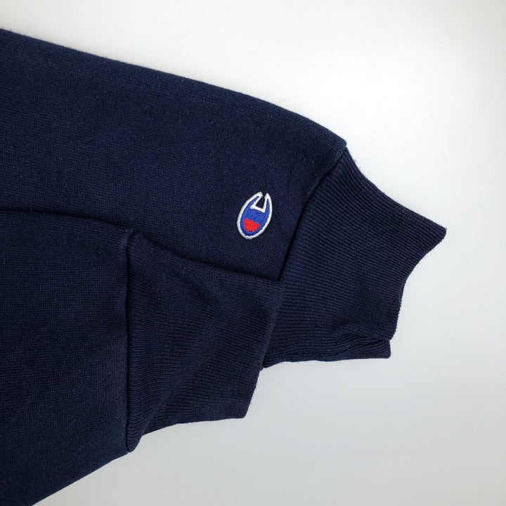 90'S Champion Notre Dame University Fighting Irish College Sweatshirt, Made in USA polyester navy blue type Vintage Second Hand