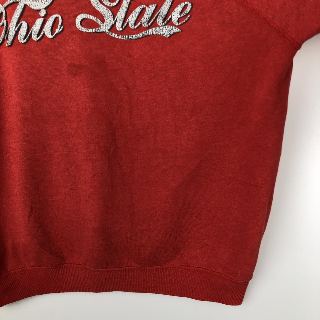 80'S Champion Ohio State College Sweatshirt, Made in USA, Men's XL equivalent. acrylic red type Vintage Second Hand