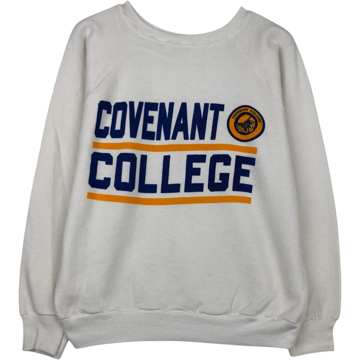 Vintage 1980'S Champion Trico Tag College Sweatshirt, Made in USA, Men's Size L polyester white type Vintage Second Hand