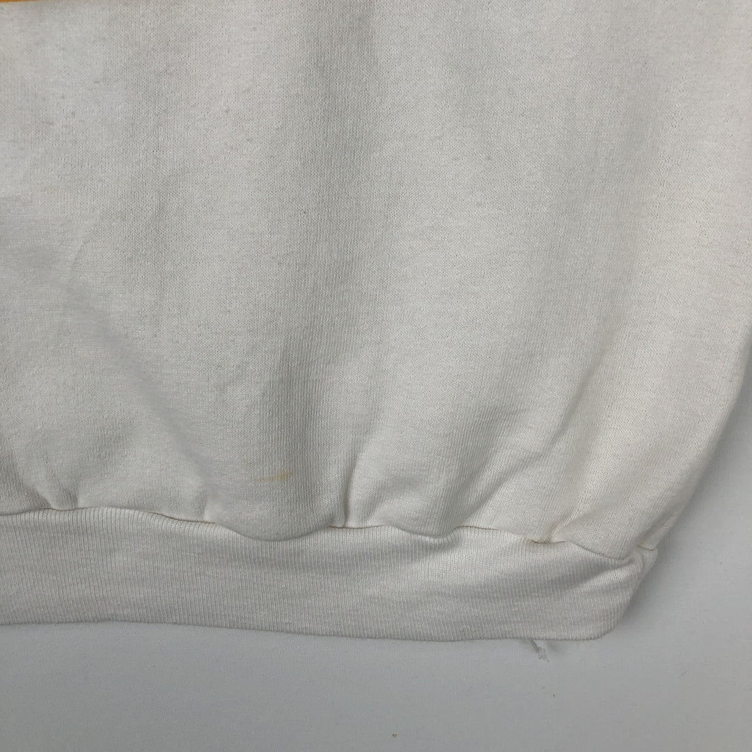 Vintage 1980'S Champion Trico Tag College Sweatshirt, Made in USA, Men's Size L polyester white type Vintage Second Hand