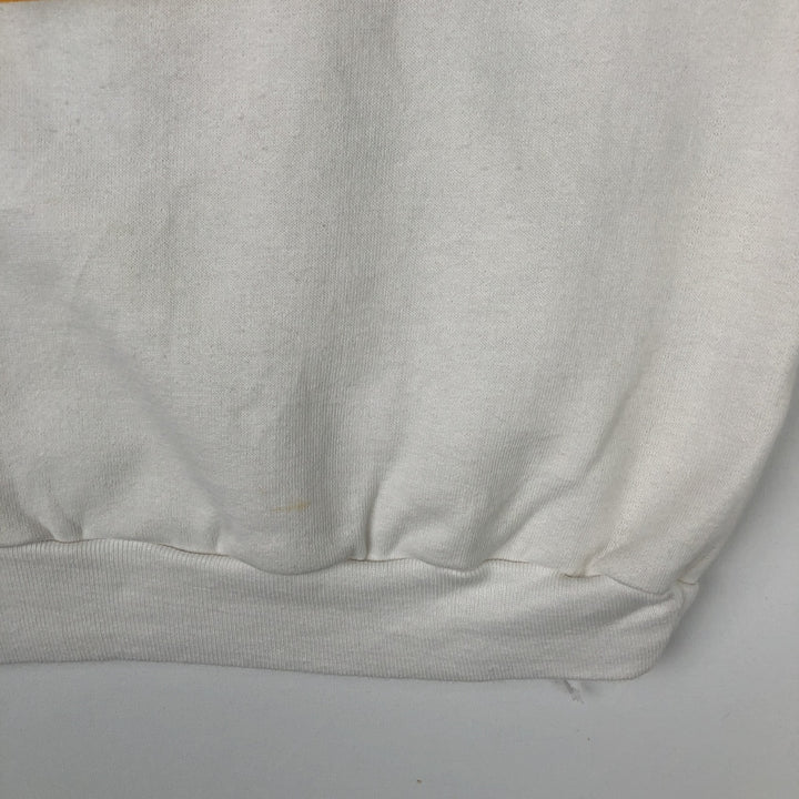 Vintage 1980'S Champion Trico Tag College Sweatshirt, Made in USA, Men's Size L polyester white type Vintage Second Hand