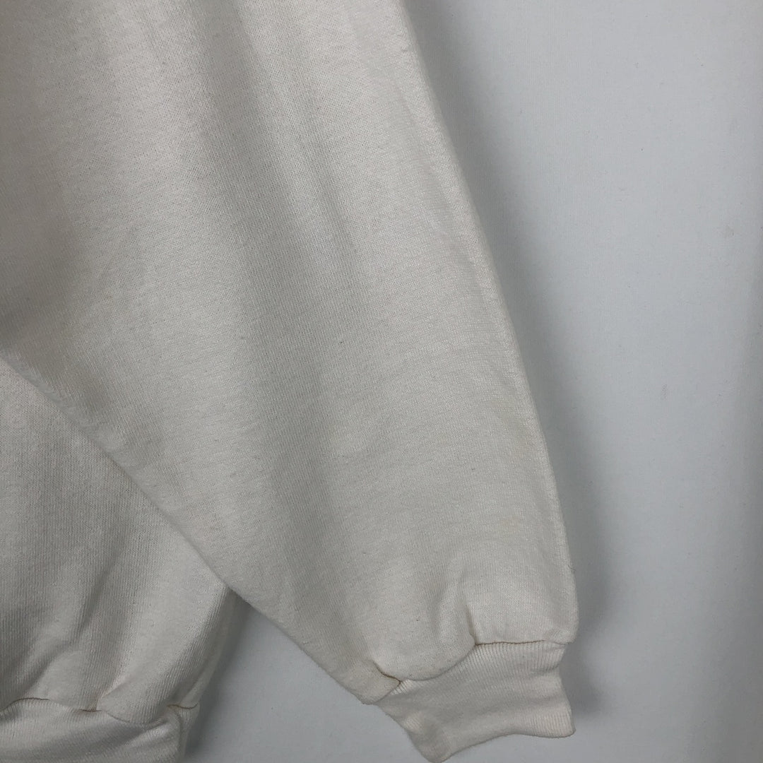 Vintage 1980'S Champion Trico Tag College Sweatshirt, Made in USA, Men's Size L polyester white type Vintage Second Hand