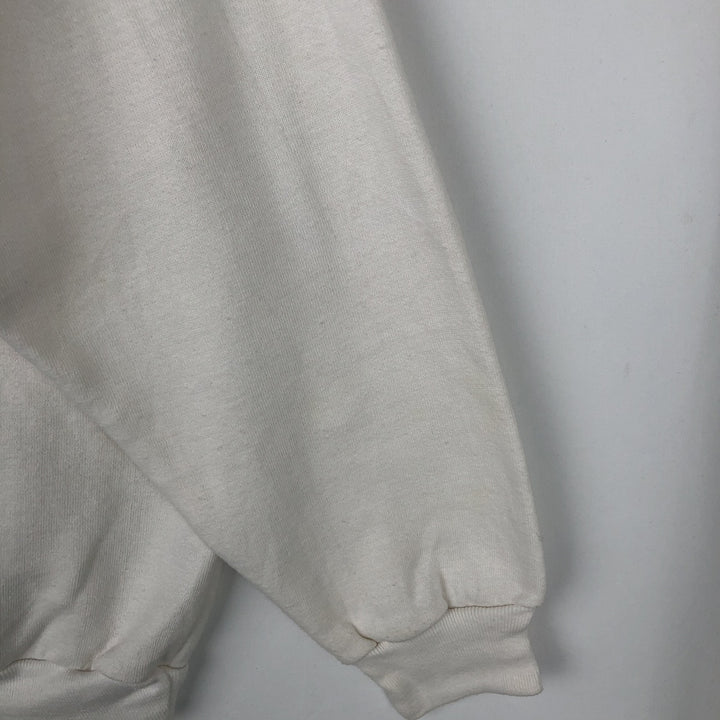 Vintage 1980'S Champion Trico Tag College Sweatshirt, Made in USA, Men's Size L polyester white type Vintage Second Hand