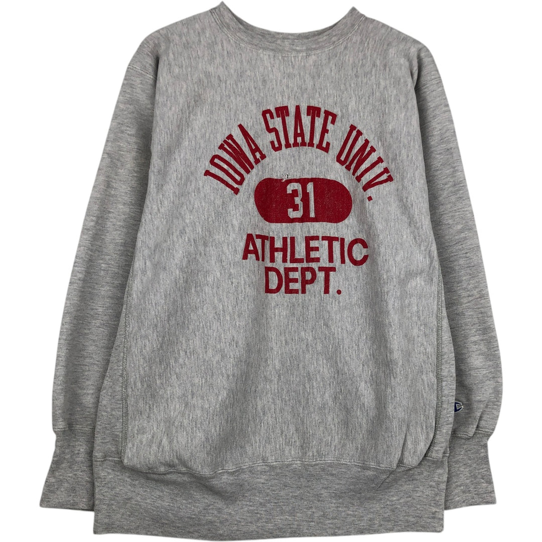 Champion Reverse Weave Embroidered Tag Ohio State University College Sweatshirt, Made in USA, Men's XL (approx.) cotton gray type Vintage Second Hand