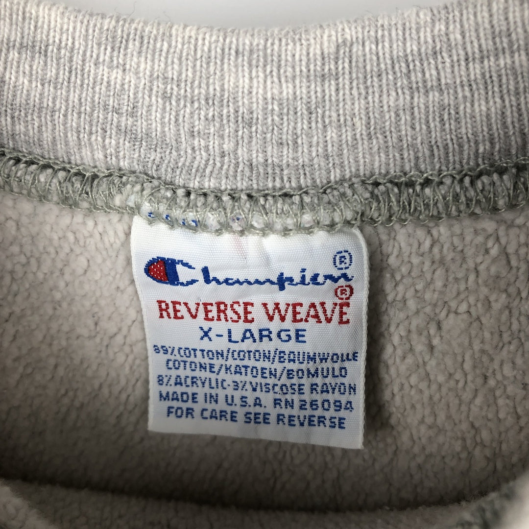 Champion Reverse Weave Embroidered Tag Ohio State University College Sweatshirt, Made in USA, Men's XL (approx.) cotton gray type Vintage Second Hand