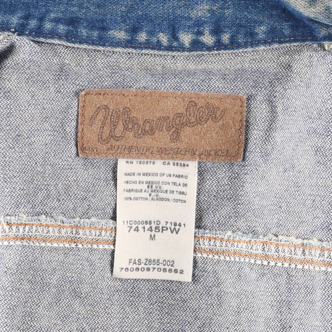 Wrangler Denim Jacket, G-Jean, Men's M size cotton blue type Vintage Second Hand