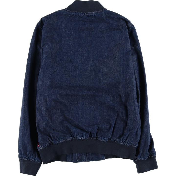 Dark navy Levi's denim blouson, men's size S. cotton blue type Vintage Second Hand