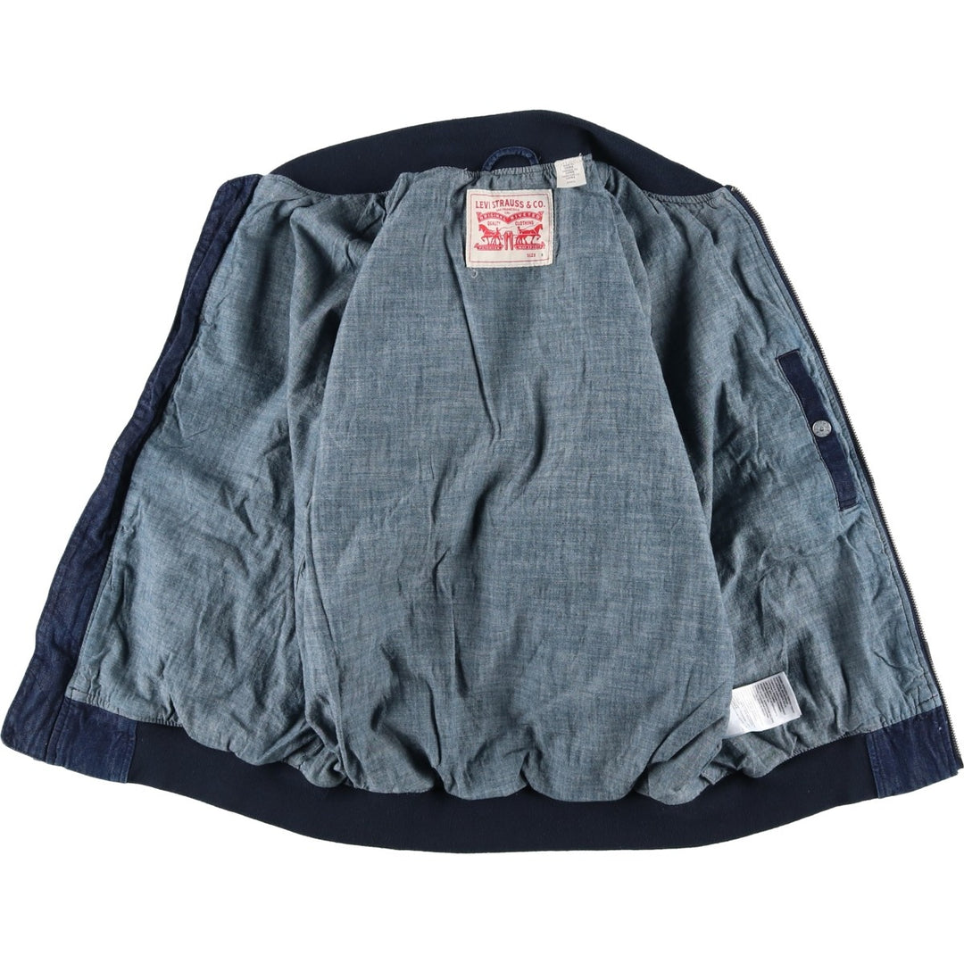 Dark navy Levi's denim blouson, men's size S. cotton blue type Vintage Second Hand