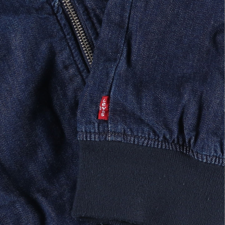 Dark navy Levi's denim blouson, men's size S. cotton blue type Vintage Second Hand
