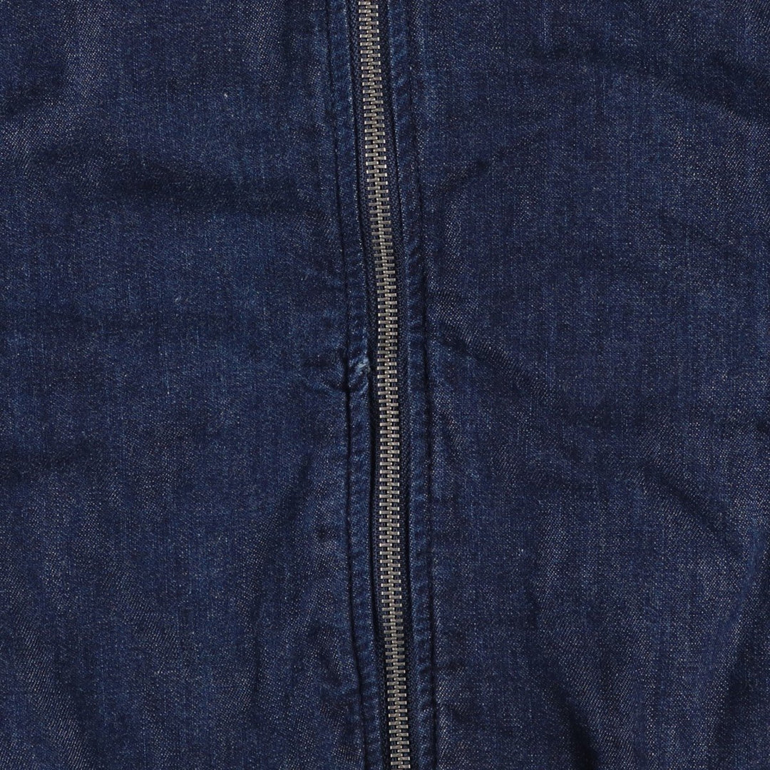 Dark navy Levi's denim blouson, men's size S. cotton blue type Vintage Second Hand