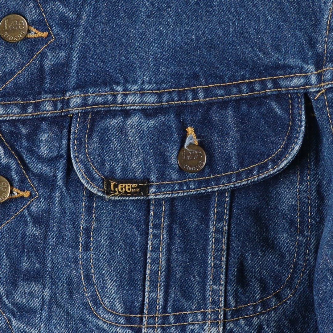 1980'S Lee RIDERS denim jacket, black tag, made in USA, men's size M equivalent, vintage. cotton blue type Vintage Second Hand