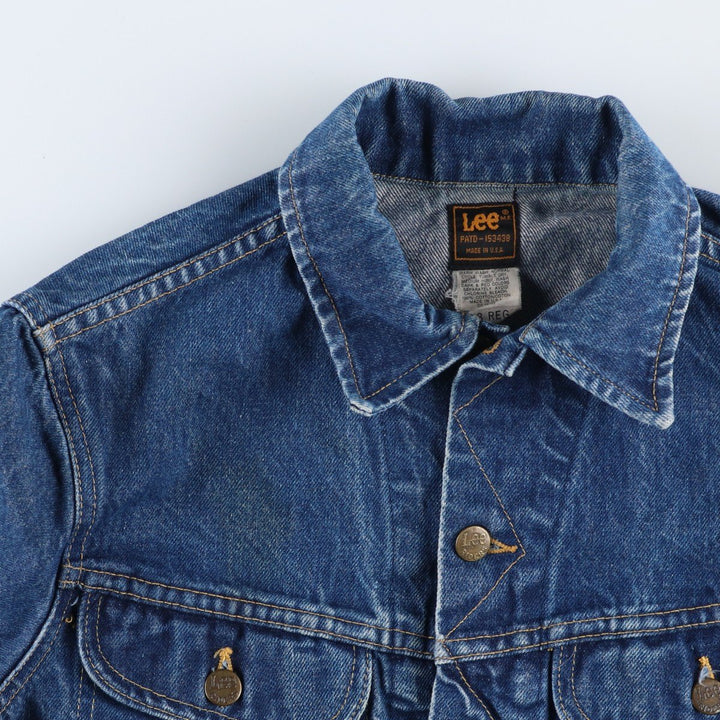 1980'S Lee RIDERS denim jacket, black tag, made in USA, men's size M equivalent, vintage. cotton blue type Vintage Second Hand