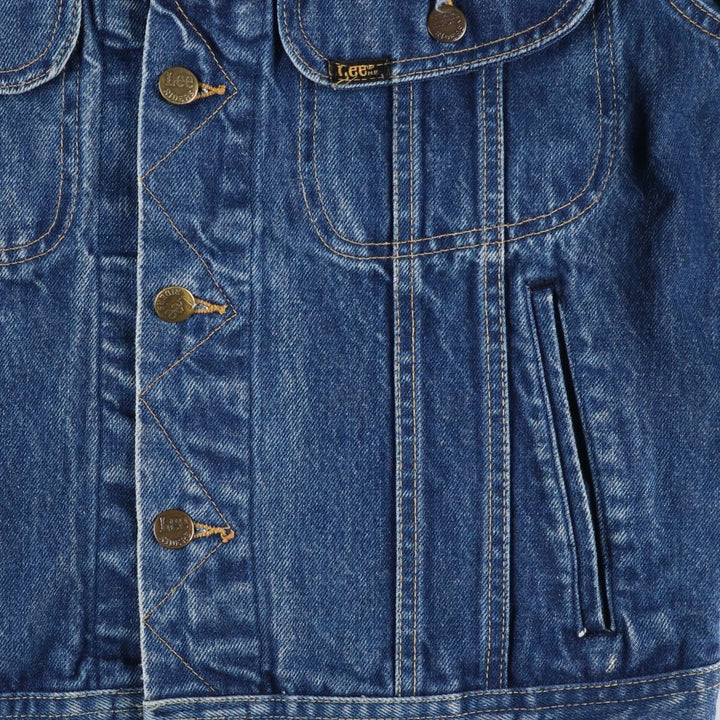 1980'S Lee RIDERS denim jacket, black tag, made in USA, men's size M equivalent, vintage. cotton blue type Vintage Second Hand
