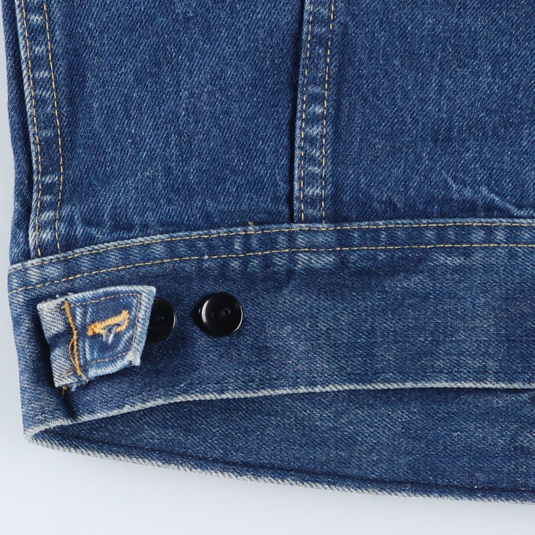 1980'S Lee RIDERS denim jacket, black tag, made in USA, men's size M equivalent, vintage. cotton blue type Vintage Second Hand