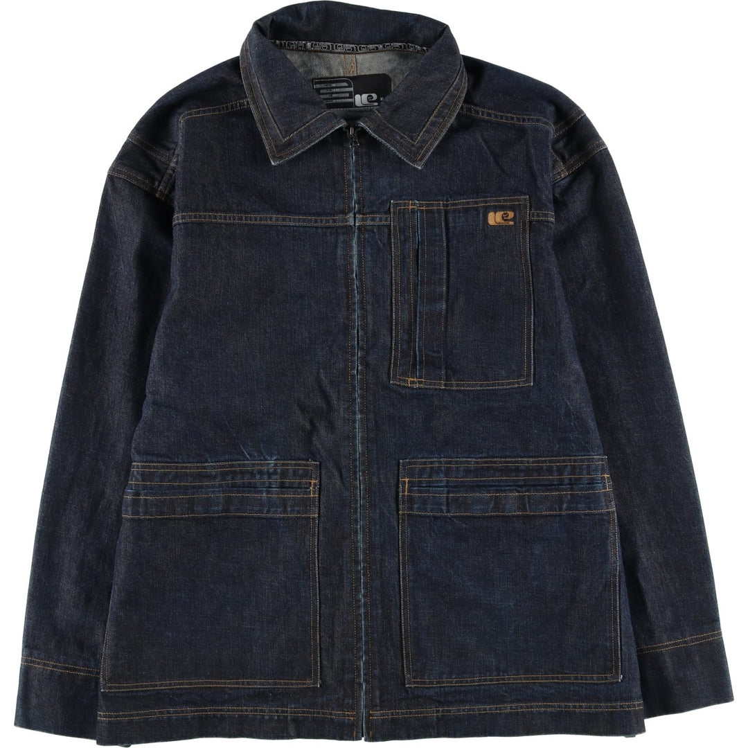 2000'S Nike Limited Edition Denim Jacket, Men's Size XL cotton navy blue type Vintage Second Hand