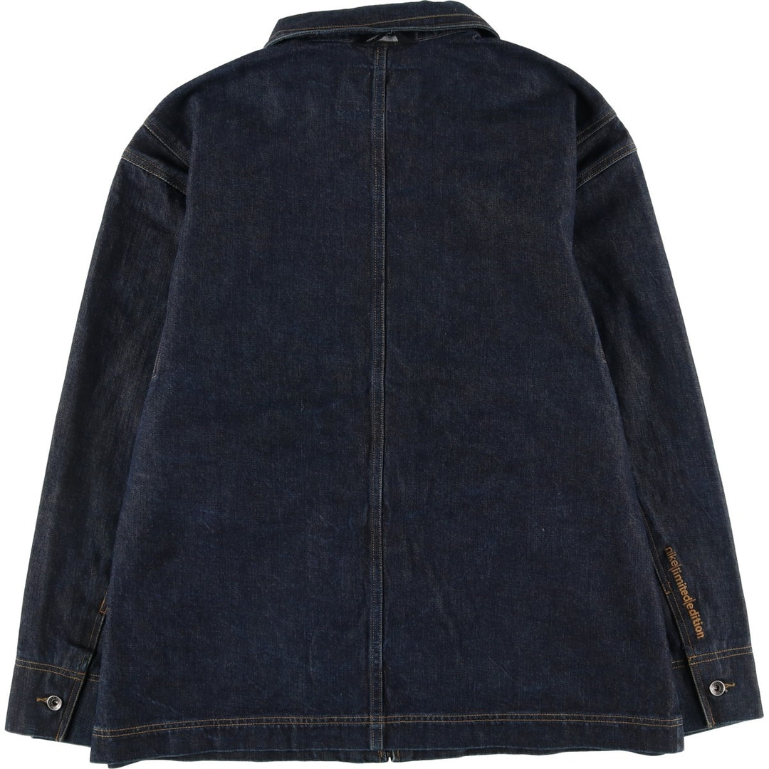 2000'S Nike Limited Edition Denim Jacket, Men's Size XL cotton navy blue type Vintage Second Hand