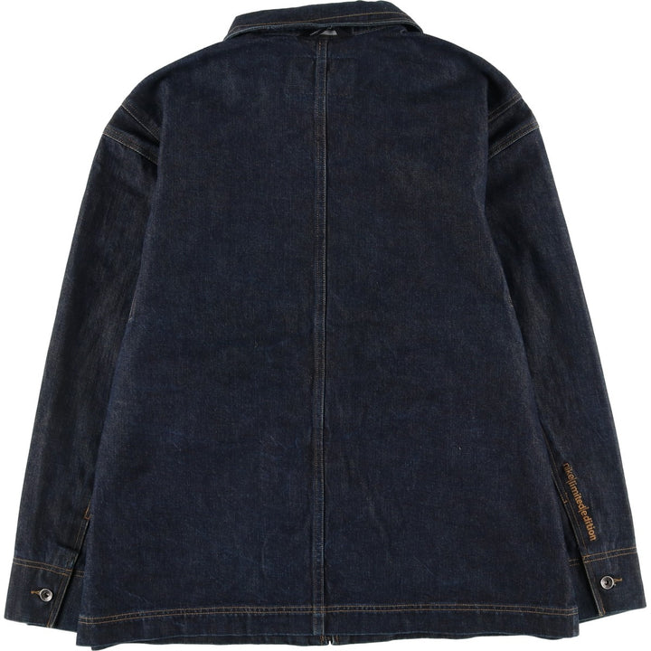 2000'S Nike Limited Edition Denim Jacket, Men's Size XL cotton navy blue type Vintage Second Hand