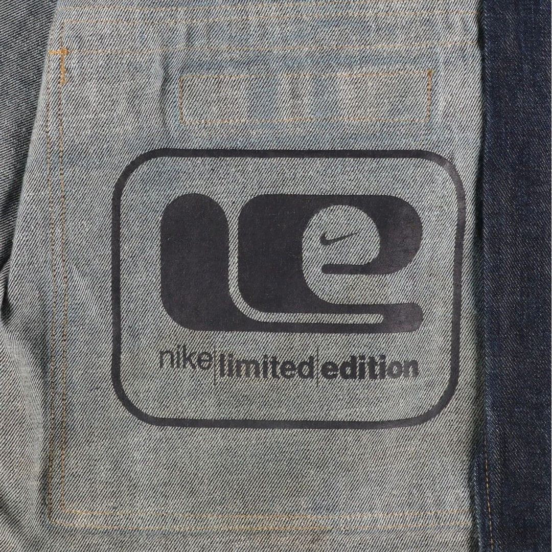 2000'S Nike Limited Edition Denim Jacket, Men's Size XL cotton navy blue type Vintage Second Hand