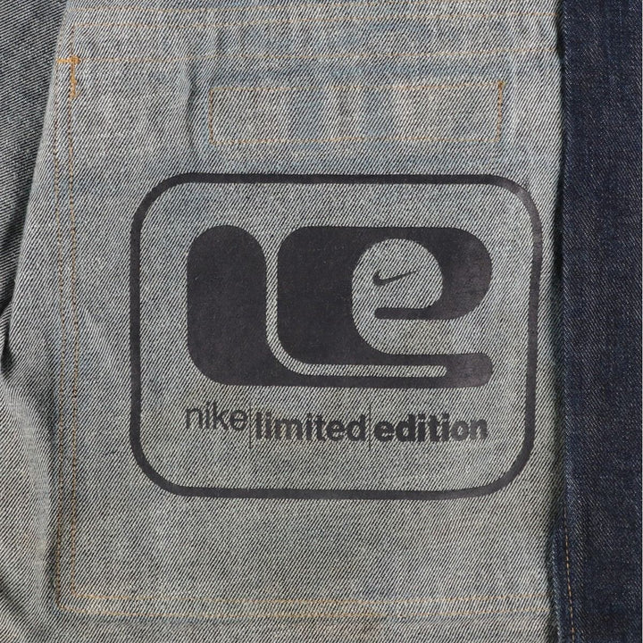 2000'S Nike Limited Edition Denim Jacket, Men's Size XL cotton navy blue type Vintage Second Hand