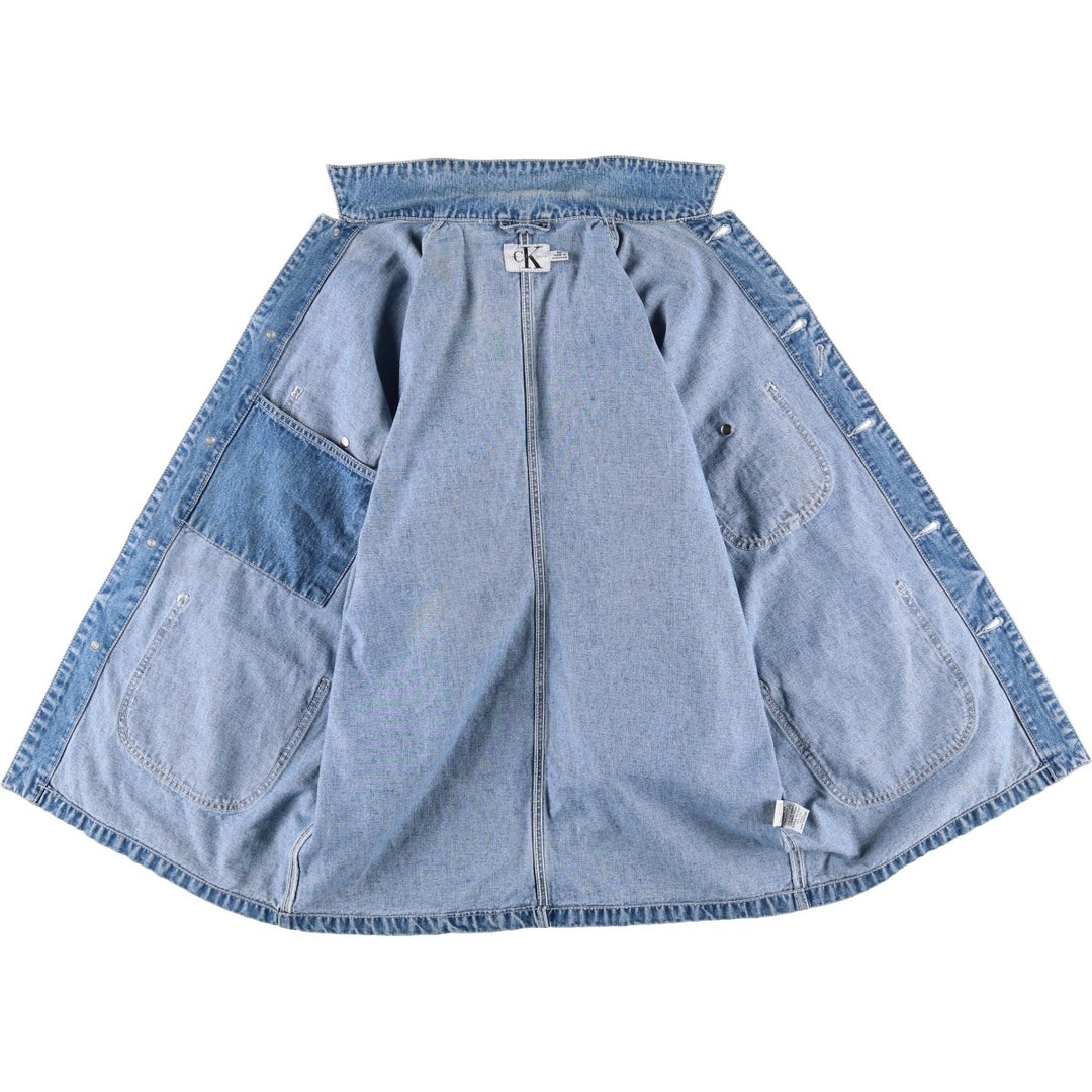 90s-00'S Calvin Klein Jeans denim coveralls, men's size M (approx.) cotton blue type Vintage Second Hand