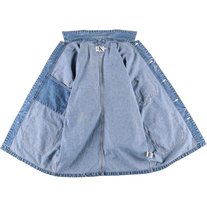 90s-00'S Calvin Klein Jeans denim coveralls, men's size M (approx.) cotton blue type Vintage Second Hand