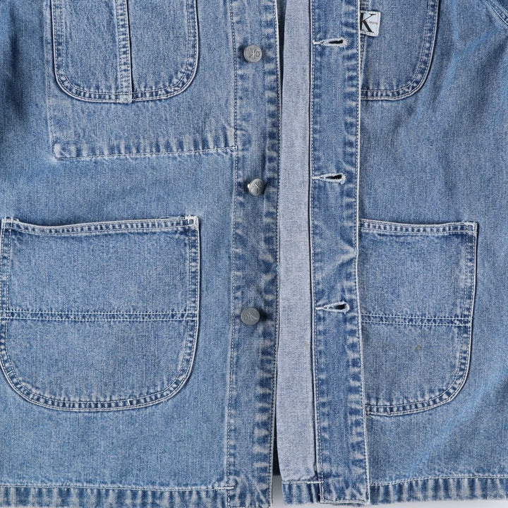 90s-00'S Calvin Klein Jeans denim coveralls, men's size M (approx.) cotton blue type Vintage Second Hand