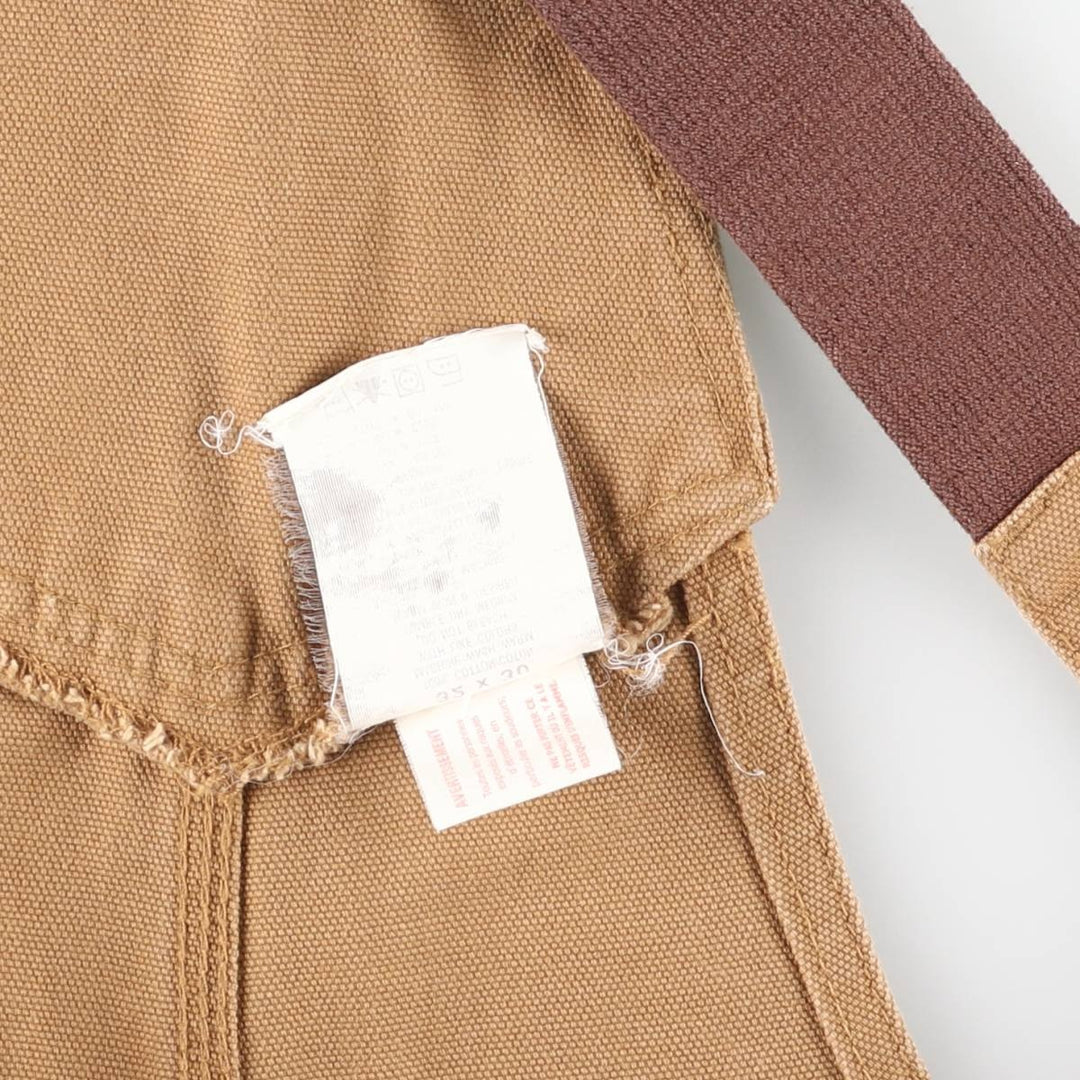 Dickies duck overalls, men's size W33 (approx.) cotton brown type Vintage Second Hand