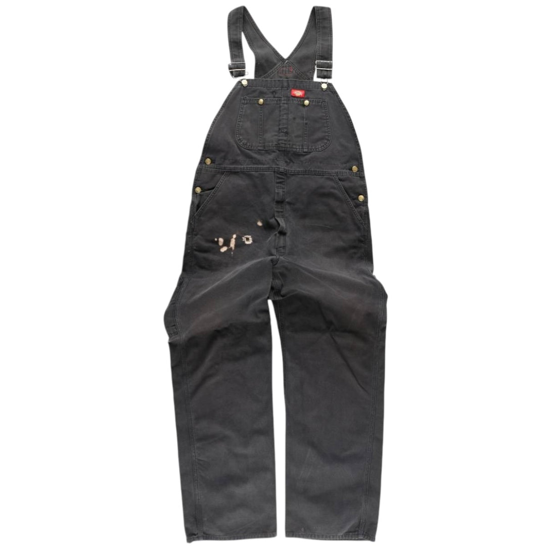 Dickies Big Size Duck Canvas Overalls for Men (equivalent to W40) unclear black type Vintage Second Hand