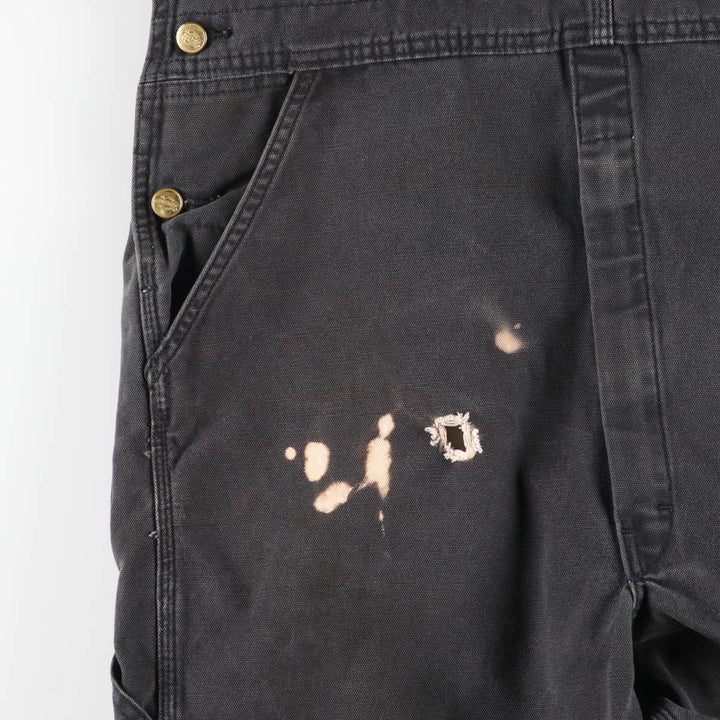 Dickies Big Size Duck Canvas Overalls for Men (equivalent to W40) unclear black type Vintage Second Hand