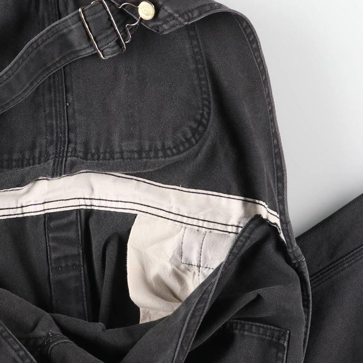 Dickies Big Size Duck Canvas Overalls for Men (equivalent to W40) unclear black type Vintage Second Hand