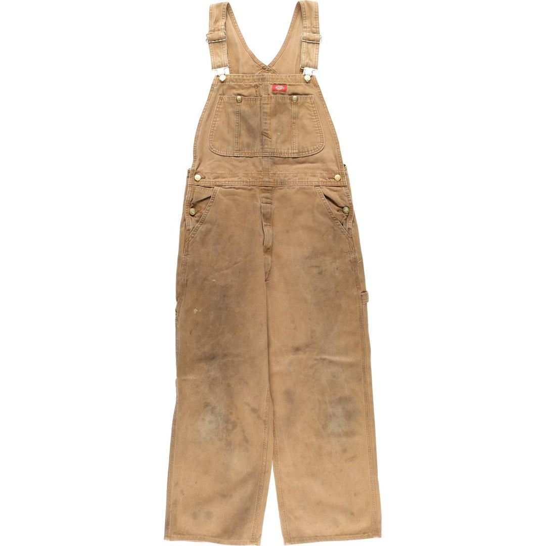 Dickies duck overalls, men's size W32 (approx.) cotton brown type Vintage Second Hand