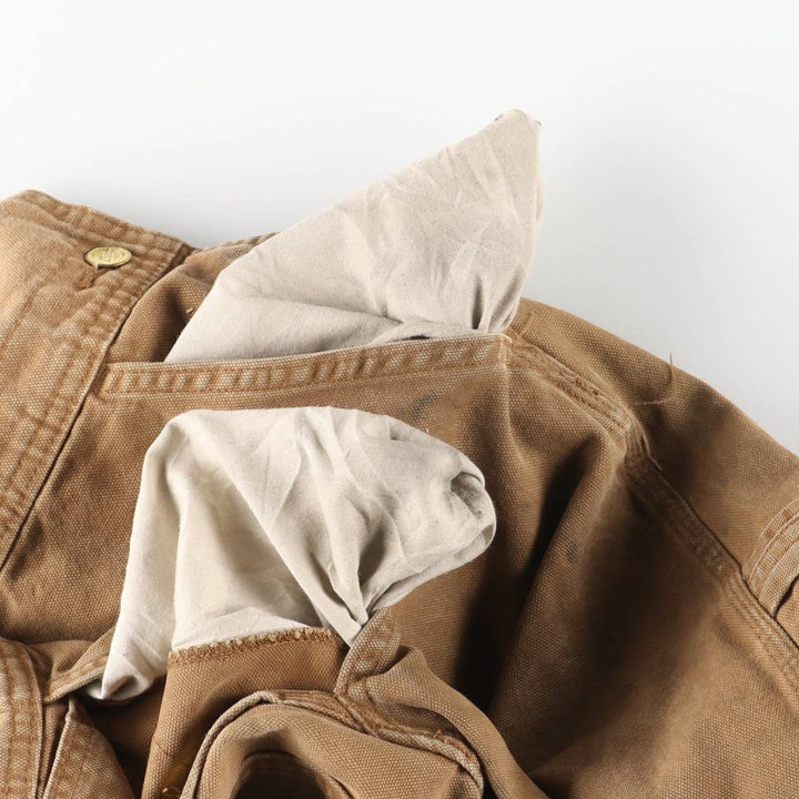 Dickies duck overalls, men's size W32 (approx.) cotton brown type Vintage Second Hand