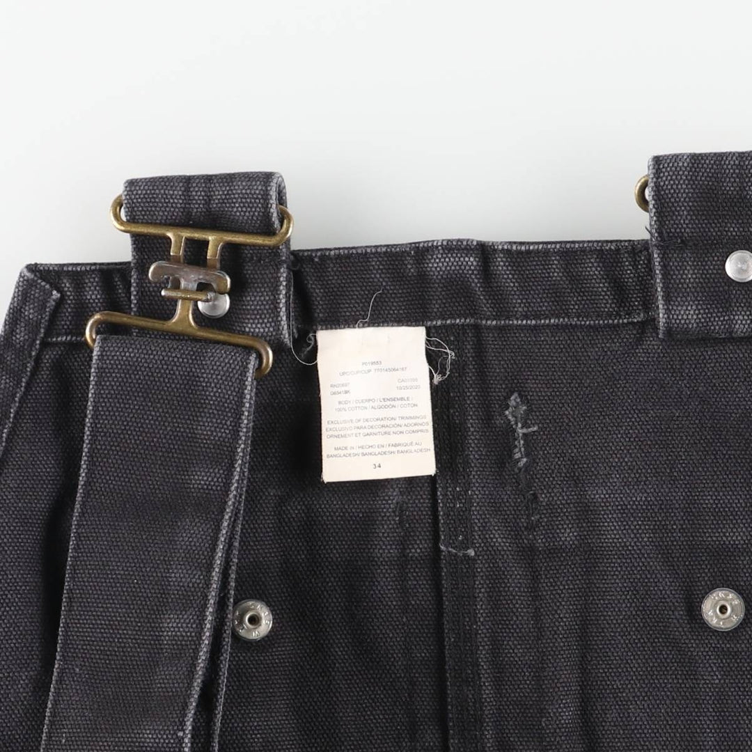 Dickies Duck Overalls Men's Size W35 cotton black type Vintage Second Hand