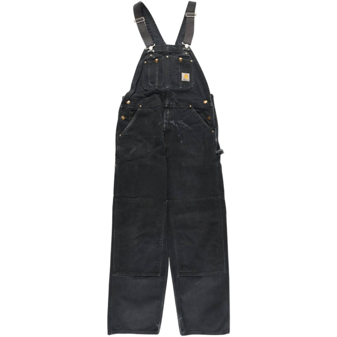 Carhartt Double Knee Duck Overalls, Men's, Size W35 unclear black type Vintage Second Hand